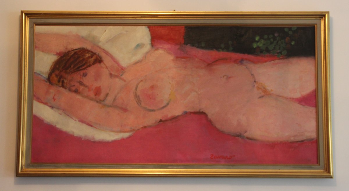 Albert Zavaro Nude Woman Lying Twentieth