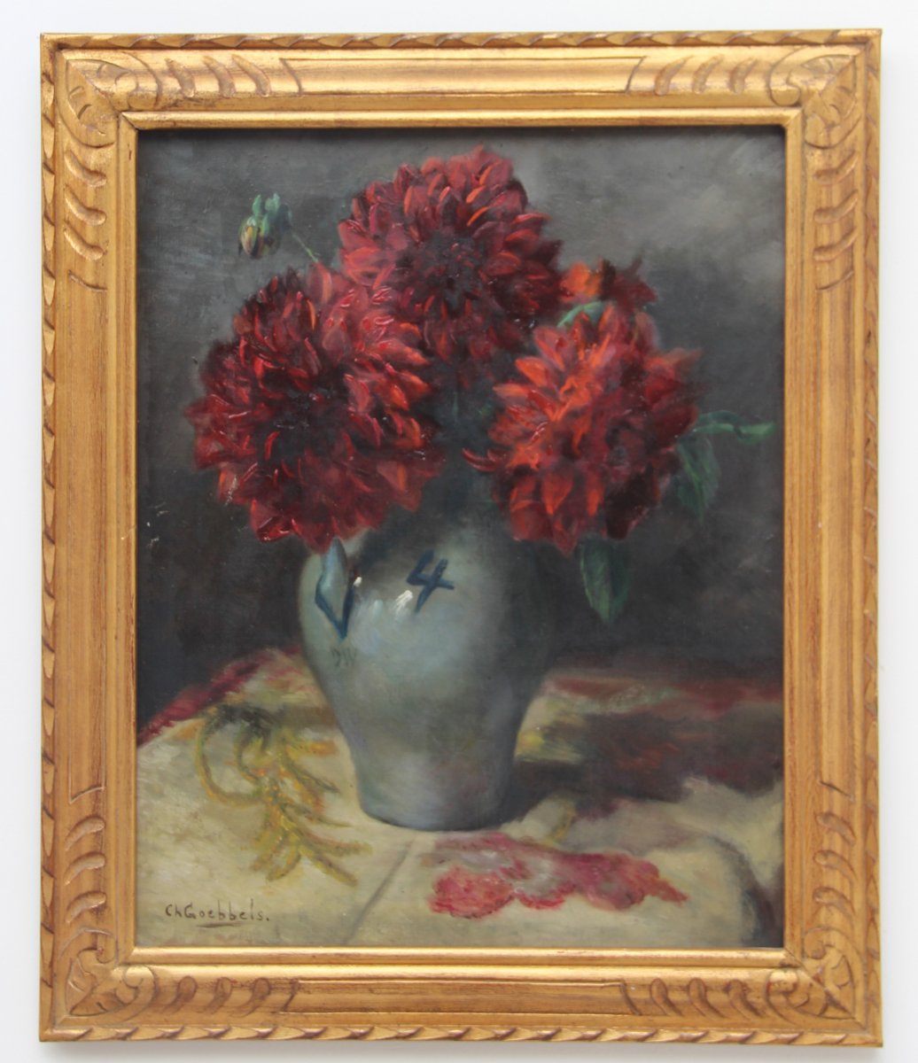 Charles Goebbels  Nature Mortes aux Fleurs 