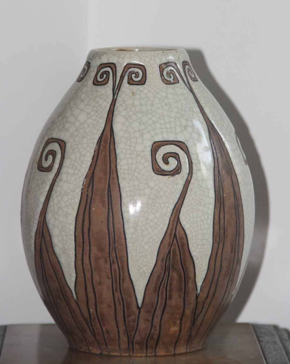 Charles Catteau & Kéramis  Vase En Grès Epoque  Art Déco 