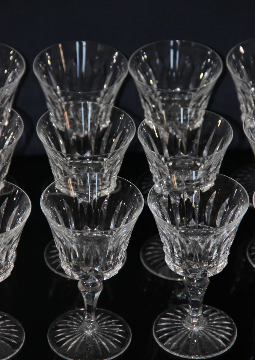 12 Verres à  Vin En Cristal Taillé De Baccarat Modèle Buckingham / Piccadilly-photo-3