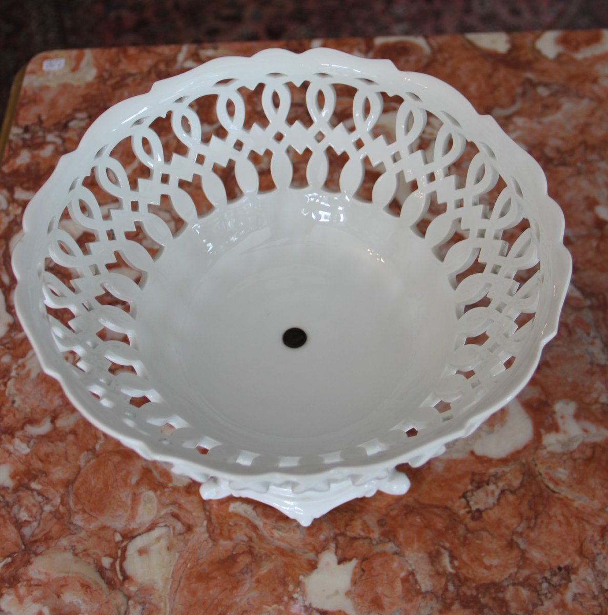Paire De Coupes Ajourées En Porcelaine De Paris D époque  XIXème -photo-4