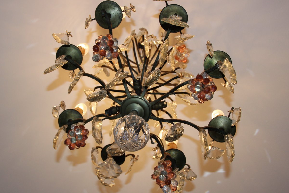 Lustre à Pampilles En Cristal Avec Grappes De Raisin-photo-1