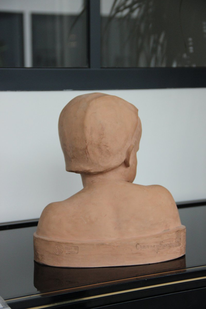 Marie  Cranney -franceschi  Buste d'Enfant Au Bonnet Susse Fréres-photo-4