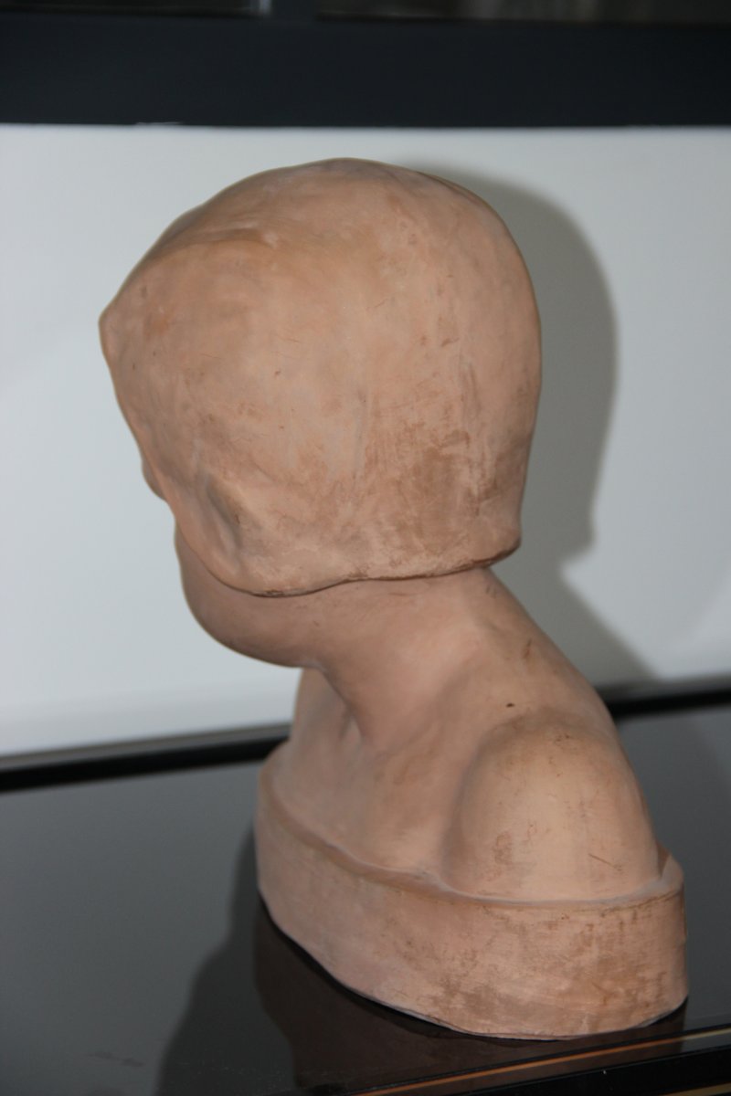 Marie  Cranney -franceschi  Buste d'Enfant Au Bonnet Susse Fréres-photo-1