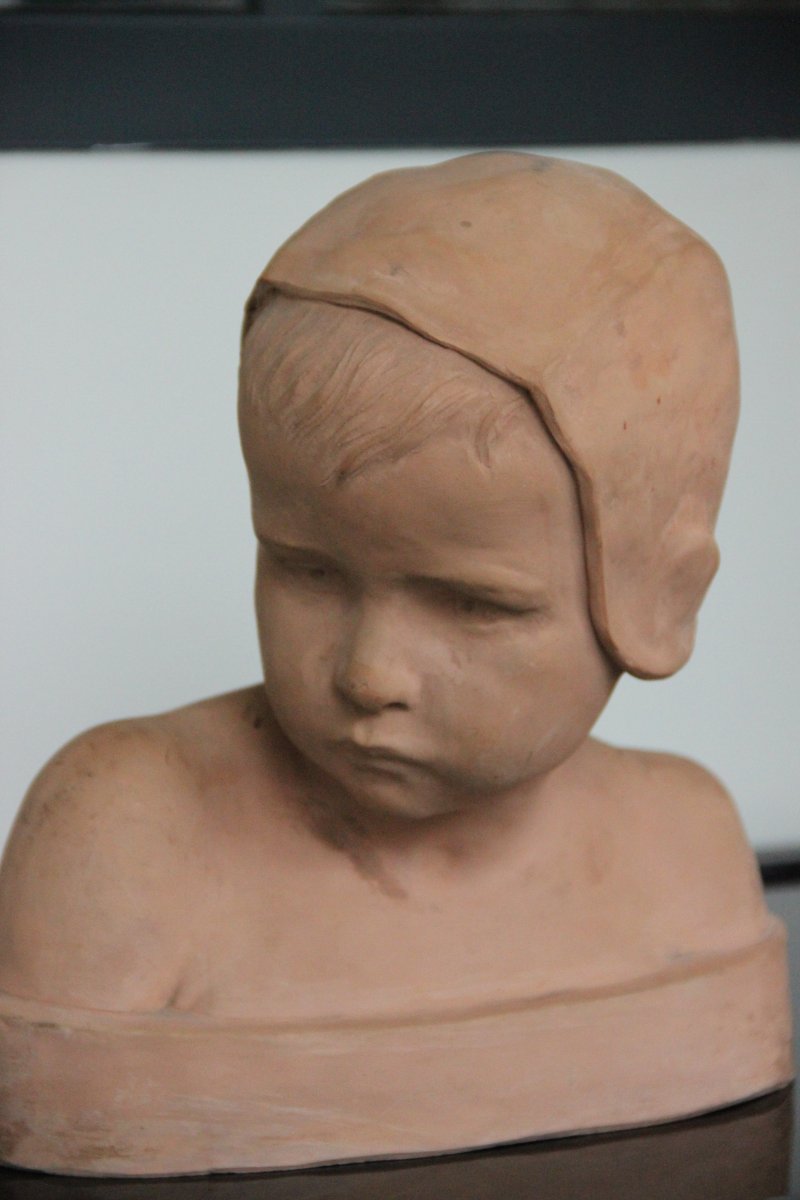Marie  Cranney -franceschi  Buste d'Enfant Au Bonnet Susse Fréres-photo-2