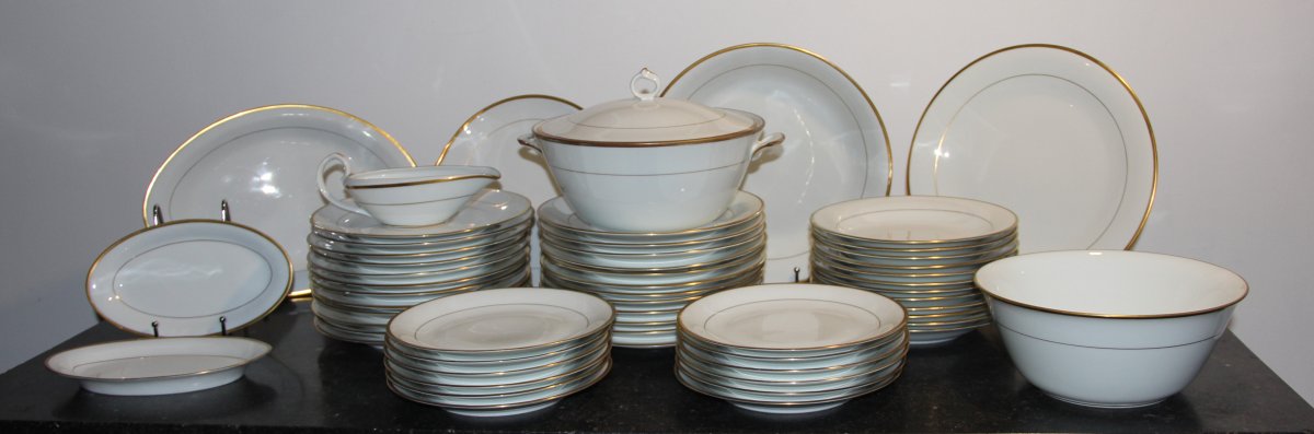 Service En Porcelaine De Limoges  Goumot-labesse  Modèle Régence -photo-1