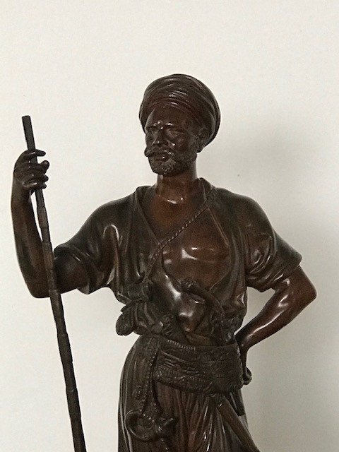 Didier Debut  ( 1824-1893 ) Sculpture En Bronze  Orientaliste  Janissaire Prix De Rome-photo-3