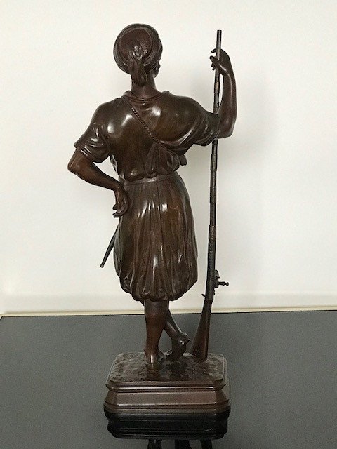 Didier Debut  ( 1824-1893 ) Sculpture En Bronze  Orientaliste  Janissaire Prix De Rome-photo-3