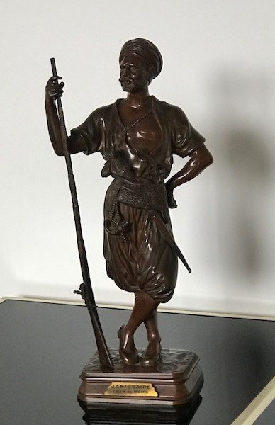Didier Debut  ( 1824-1893 ) Sculpture En Bronze  Orientaliste  Janissaire Prix De Rome-photo-5