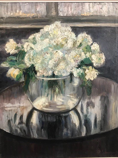 Peinture De Pierre Scoupreman Le Bouquet Blanc  1927-photo-4