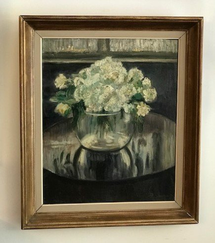 Peinture De Pierre Scoupreman Le Bouquet Blanc  1927