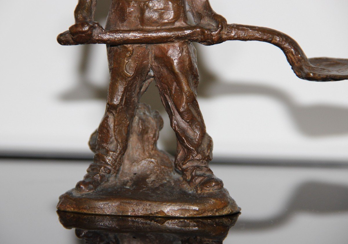 Terrassier At La Pelle Dalou 1838-1902 Bronze Wax Lost-photo-2