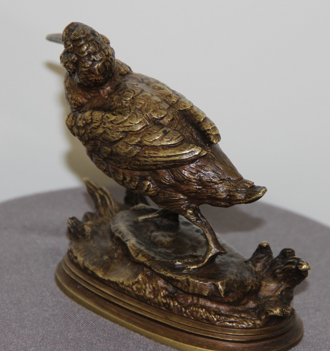 Édouard Paul Delabrierre (1829-1912)  Bécasse En Bronze-photo-2