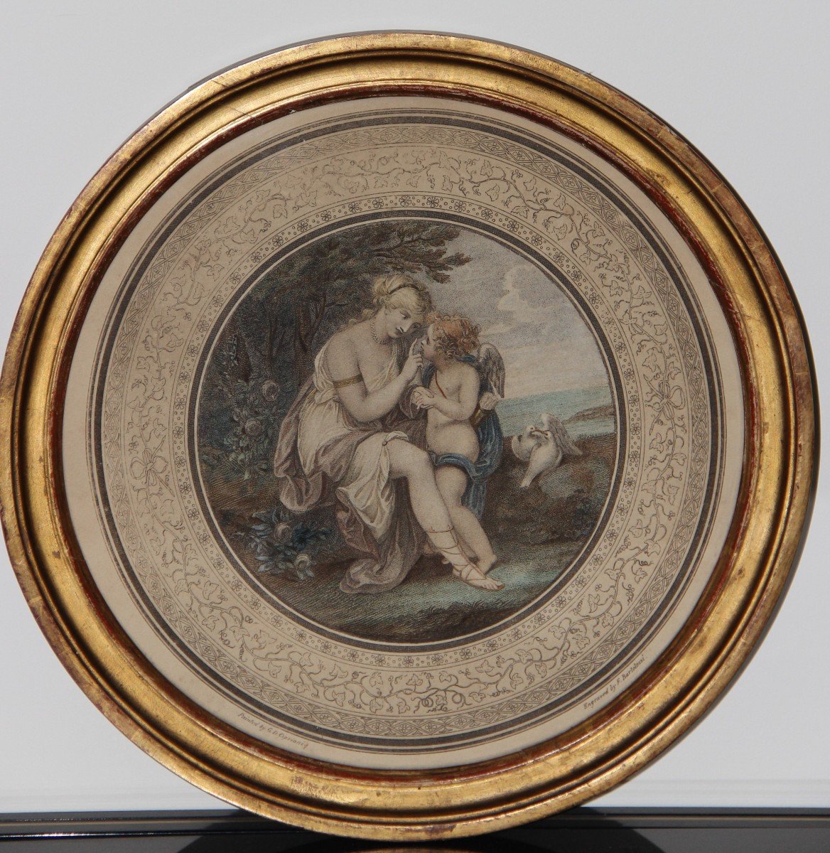Paire De Gravures En Couleurs  De Bartolozzi 1727-1815 d'Après Cipriani-photo-3