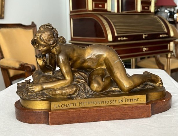 Sculpture En Bronze De Ferdinand Faivre Fondeur Thibault Paris