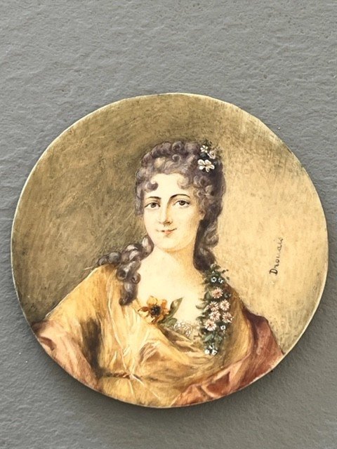 Miniature On Ivory François Hubert Drouais 1727-1775-photo-3