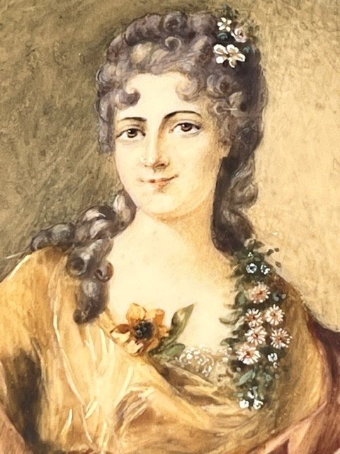 Miniature On Ivory François Hubert Drouais 1727-1775