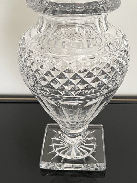  Saint Louis  Grand Vase En Cristal Taillé Modèle Empire -photo-2