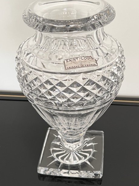  Saint Louis  Grand Vase En Cristal Taillé Modèle Empire -photo-3