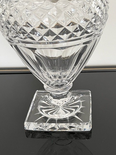  Saint Louis  Grand Vase En Cristal Taillé Modèle Empire -photo-4