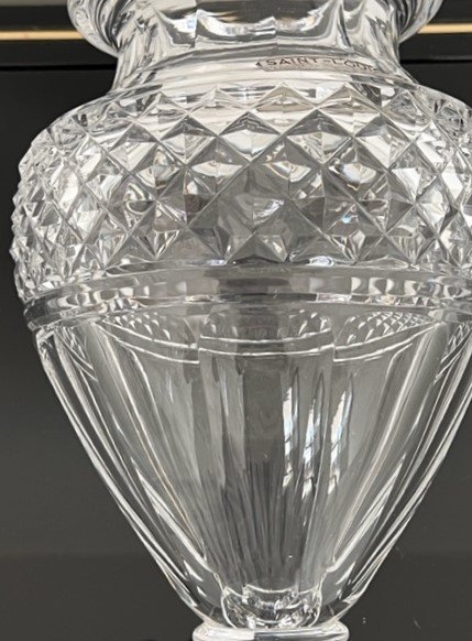  Saint Louis  Grand Vase En Cristal Taillé Modèle Empire -photo-2