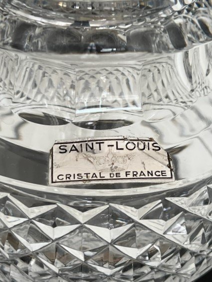  Saint Louis  Grand Vase En Cristal Taillé Modèle Empire -photo-1