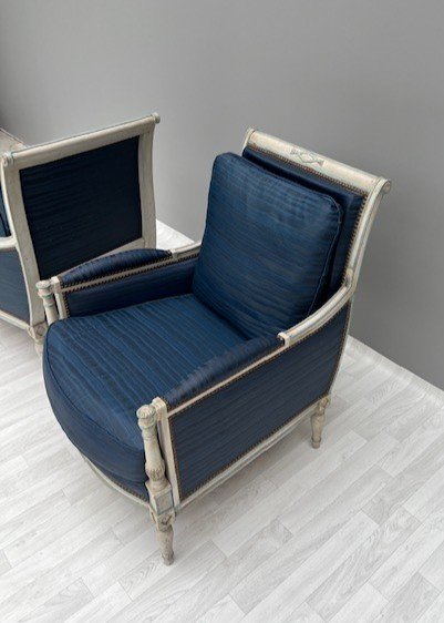 Paire De Bergères De Style Directoire  -photo-4