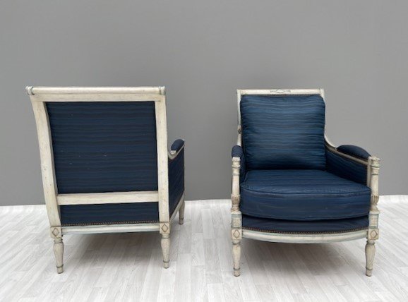 Paire De Bergères De Style Directoire  -photo-5