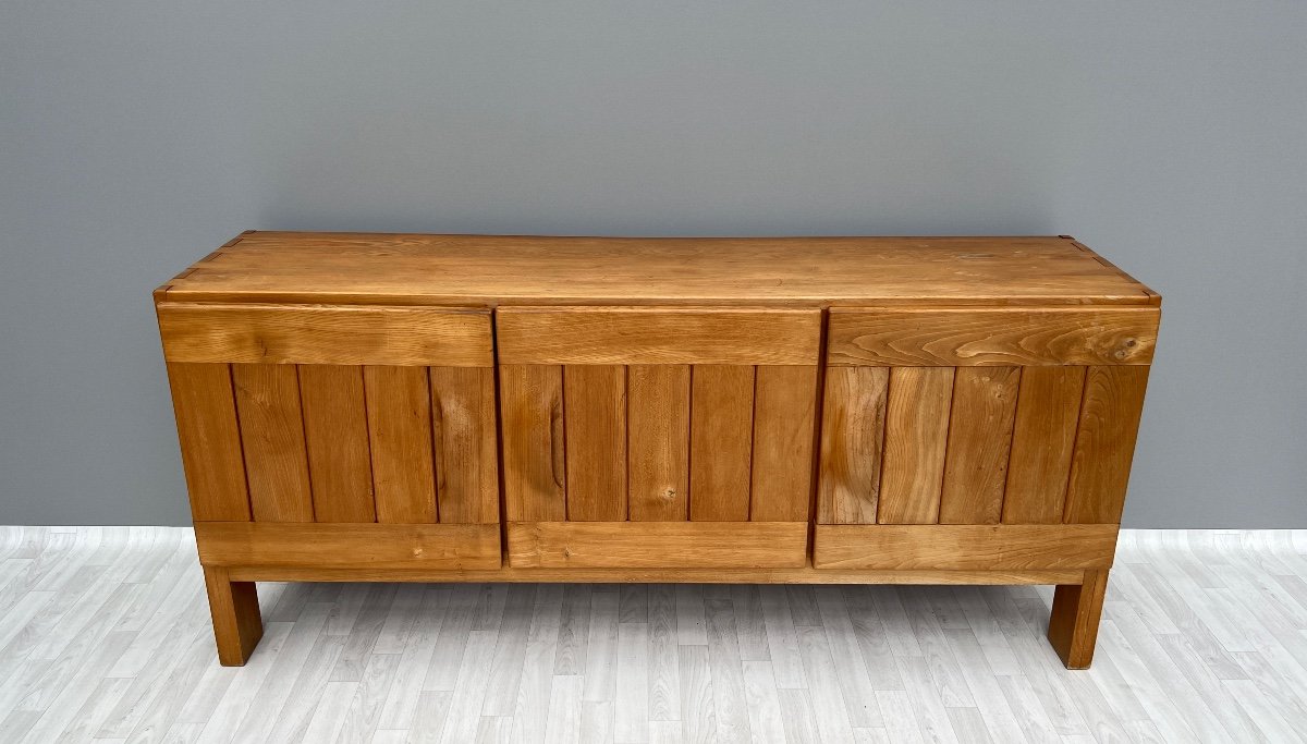 Maison Regain Buffet Enfilade En Orme Massif Années 70 