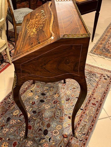 Bureau  Bonheur Du Jour  Napoléon III En Marqueterie -photo-3