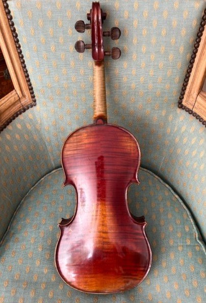 Ancien Violon Emile Blondelet De 1925 Avec Certificat De Garantie-photo-2