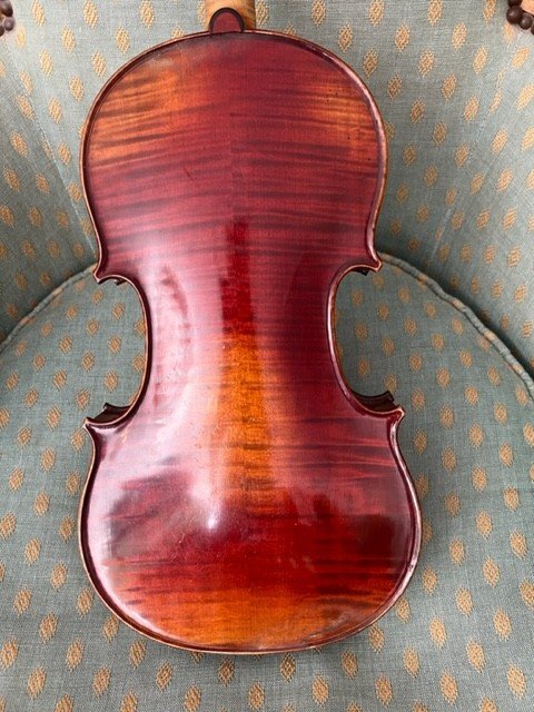 Ancien Violon Emile Blondelet De 1925 Avec Certificat De Garantie-photo-3