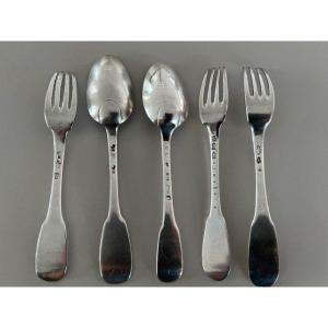 Cutlery In Sterling Silver To The Farmers General