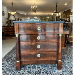 Small Empire Commode In Mahogany