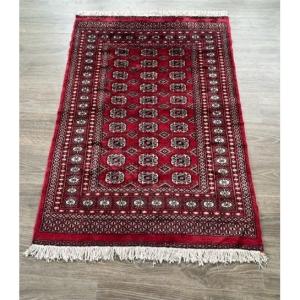 Ancien Tapis d'Orient Boukhara Fait Main Signé 