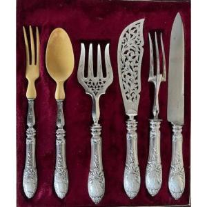 Puiforcat Minerva Silver Serving Cutlery