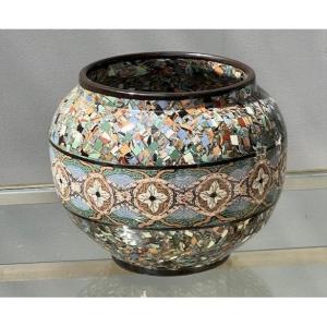 Jean Gerbino 1876-1966 Cache Pot Mosaic Decor 