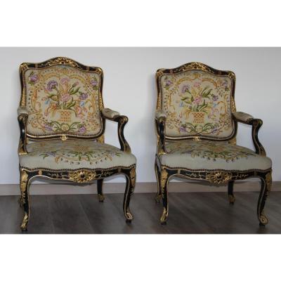 Pair Of Armchairs To The Queen Napoleon III