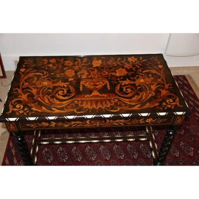 Tric Trac Table In Floral Marquetry D, Napoleon III