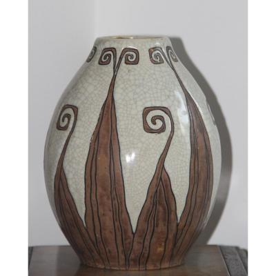 Charles Catteau & Kéramis Vase In Sandstone Art Deco Period