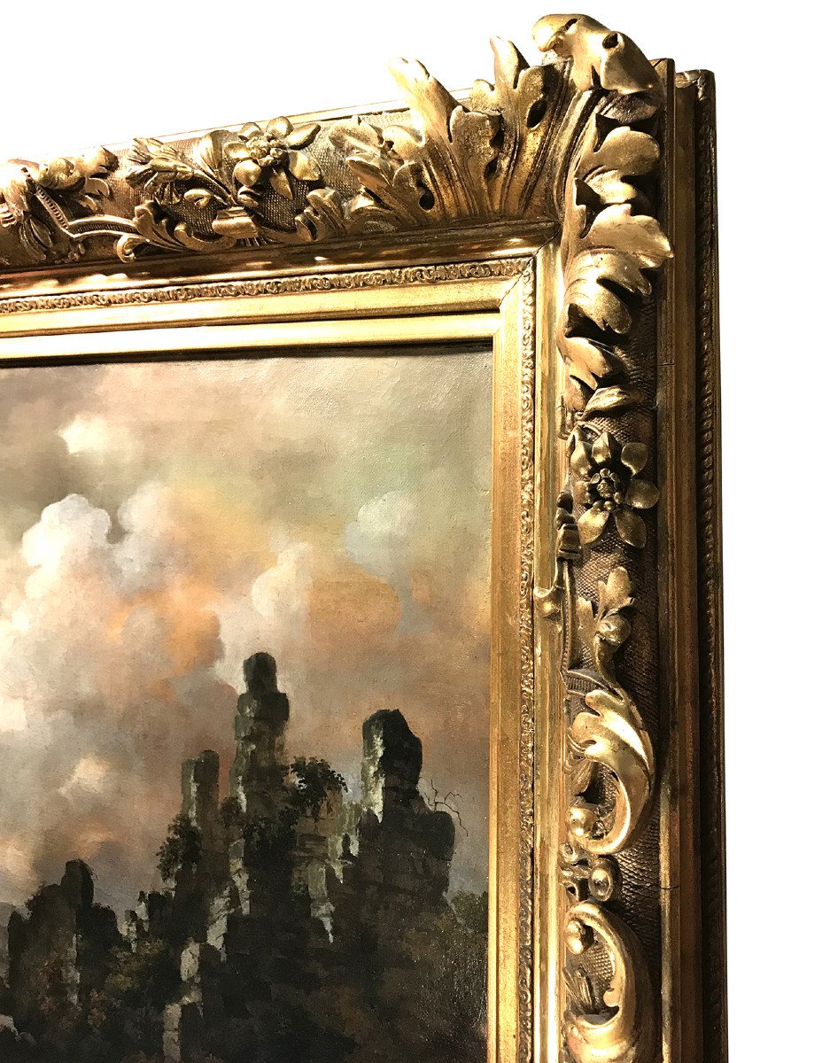 Ecole napolitaine, XVIIe siècle, Paysage imaginaire-photo-1