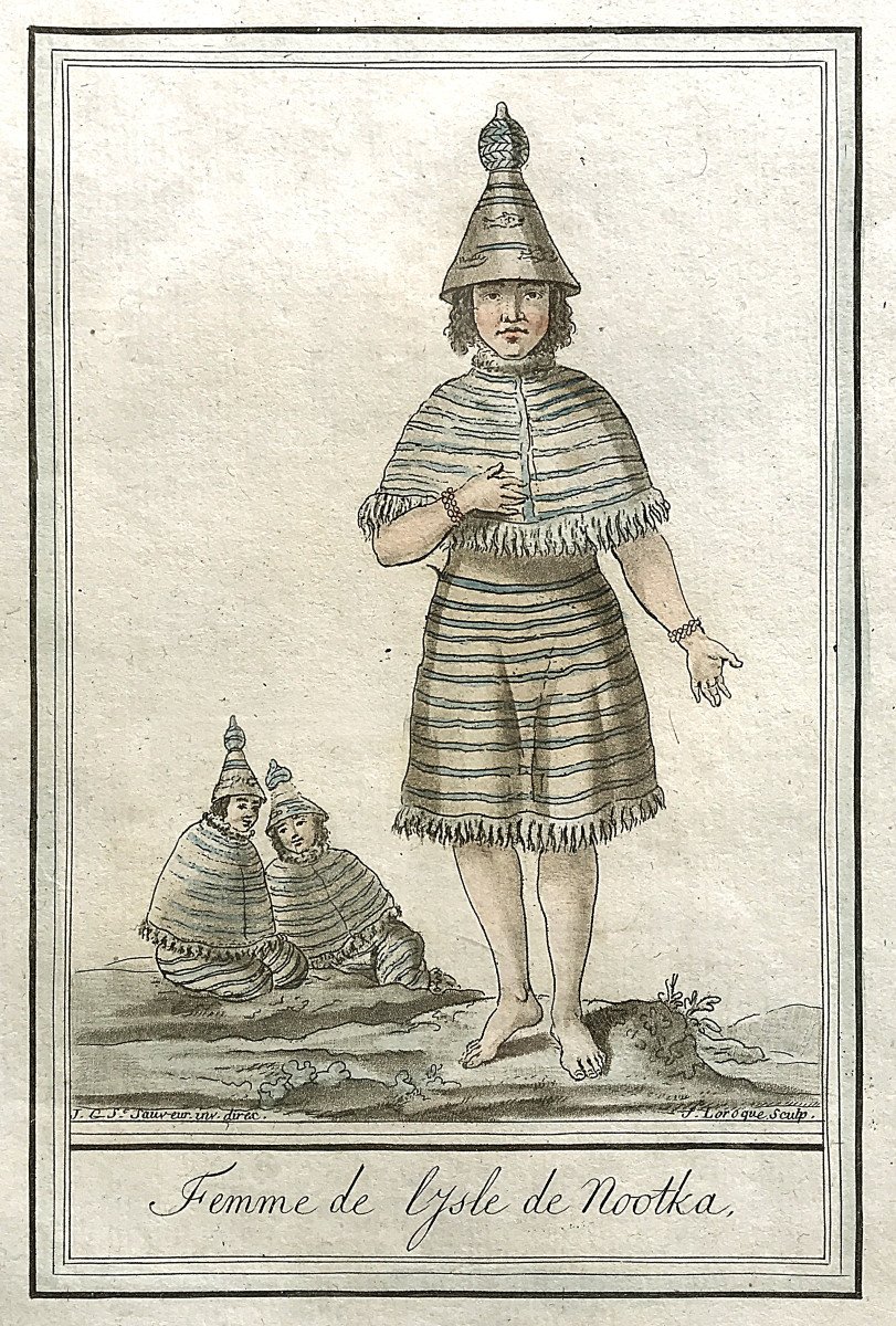 Costumes Des Indiens Nuu-chah-nulth, île De Nootka (canada)-photo-1