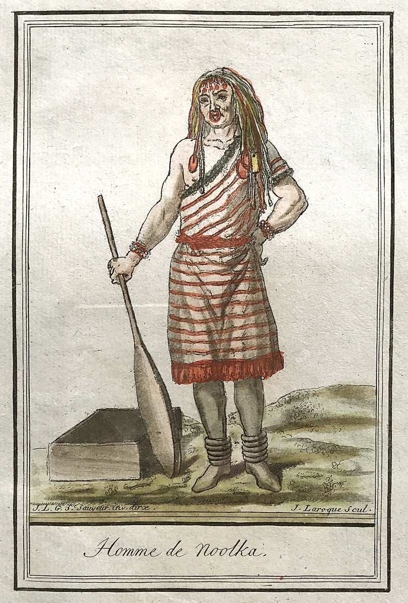 Costumes Des Indiens Nuu-chah-nulth, île De Nootka (canada)-photo-2