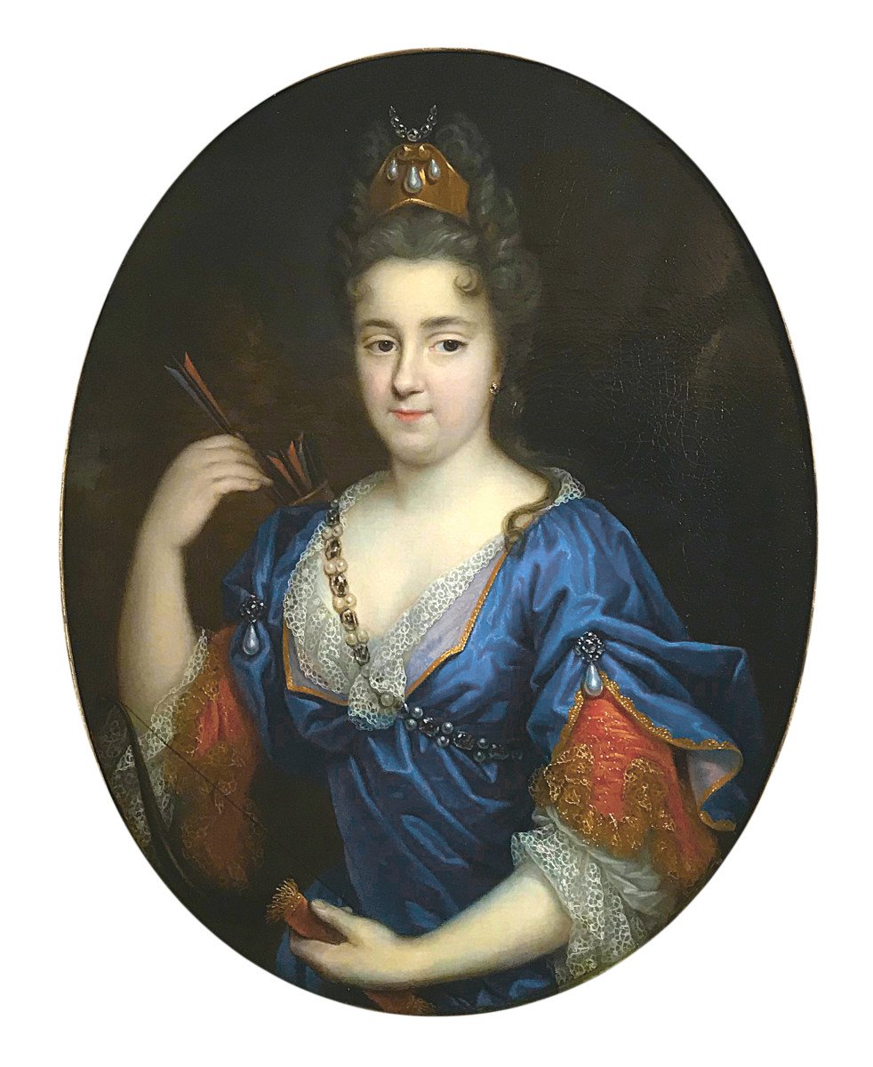 Portrait Of Madame Arrault d'Herbemont As Diana, Pierre Mignard (1612-1695)