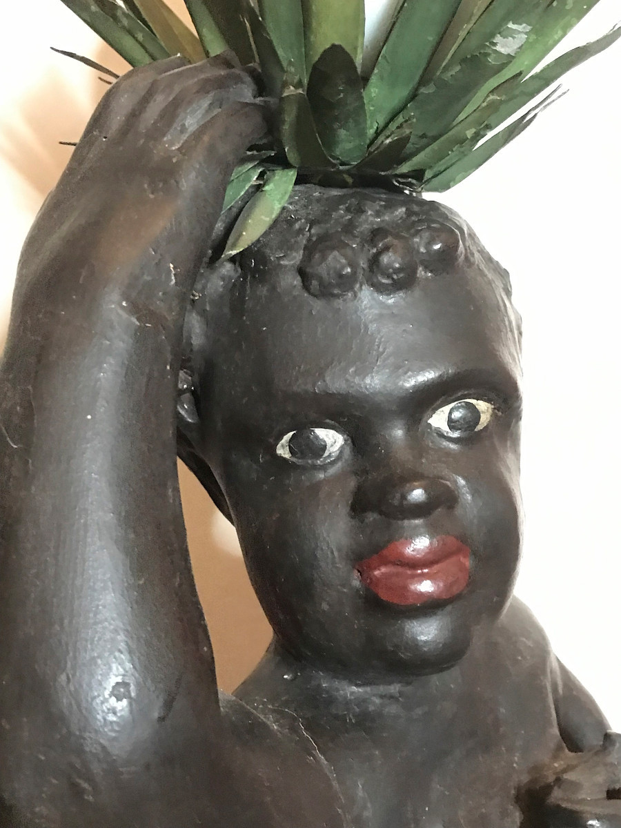 Rare paire de nubiens porte lumière, Venise,  XVIIIe siècle-photo-4