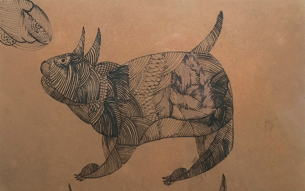 Fantastic Beasts By Scottie Wilson (1888-1972), Art Brut-photo-3