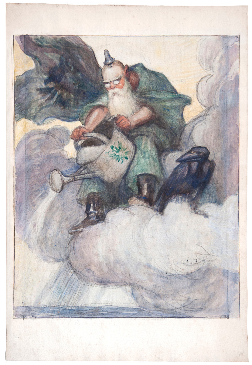 William Laparra (1873-1920), dessin original de 1916 pour l'hebdomadaire Le Rire 