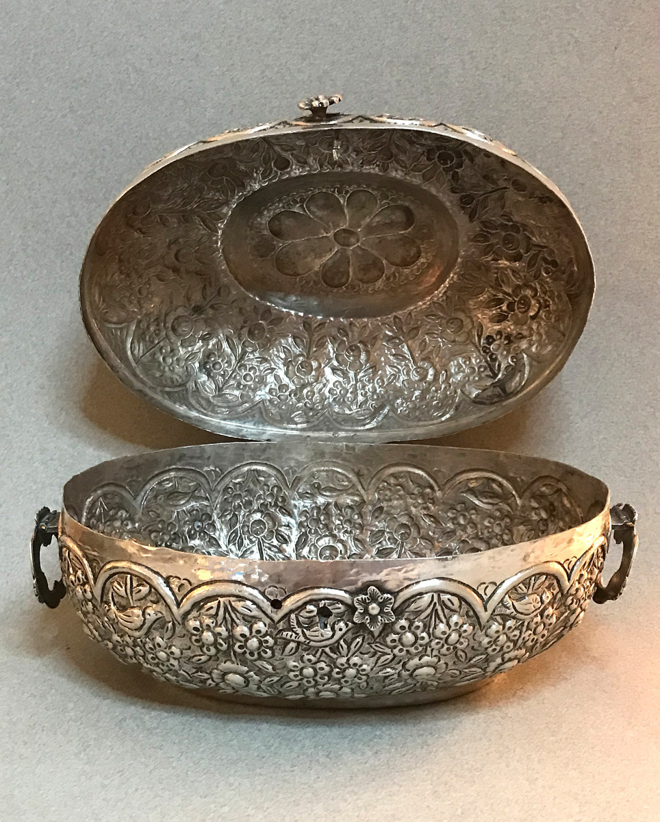 Boîte en argent massif, empire Ottoman, XIXe siècle-photo-2
