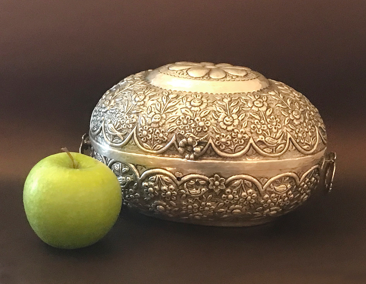 Boîte en argent massif, empire Ottoman, XIXe siècle-photo-4