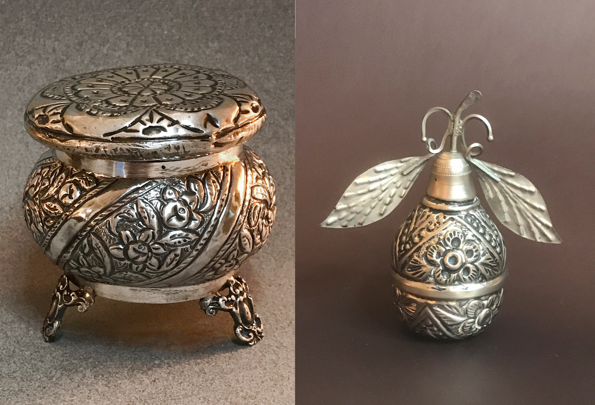 Deux boîtes en argent, Tunisie, début XXe siècle